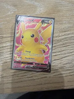 Pokemon TCG Vivid Voltage Pikachu v 170/185 Full Art Ultra Rare Card - Image 1