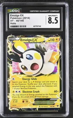 CGC 8.5 Emolga EX 2014 XY 46/146 Holo Pokemon Card - Image 1
