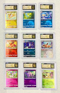 Pokemon CGC Pristine 10 Graded 9 Card Lot Gem Pack Pokeball w/ Umbreon & Eevee - Image 1