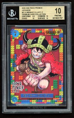 BGS 10 - Monkey D. Luffy P-110 Promo One Piece Day '25 Japanese 2025 Pristine - Image 1