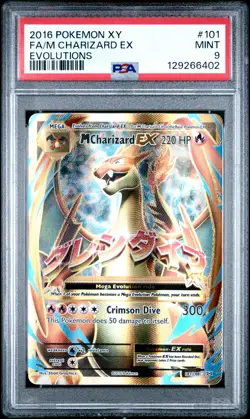 2016 Pokemon Xy Evolutions #101 Fa/M Charizard Ex Evolutions PSA 9 - Image 1