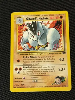 GIOVANNI’S MACHOKE - Gym Challenge - 42/132 - Uncommon - Pokemon Card - NM/LP - Image 1