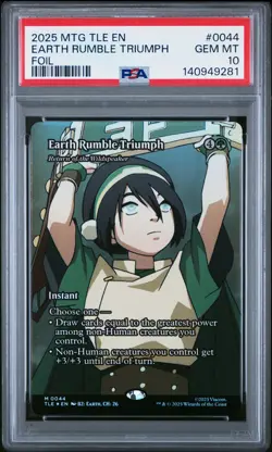 2025 MTG AVATAR: THE LAST AIRBENDER ETERNAL FOIL EARTH RUMBLE TRIUMPH PSA 10 - Image 1