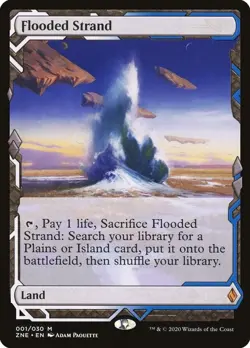 FLOODED STRAND - ZENDIKAR RISING EXPEDITIONS - MTG MAGIC THE GATHERING NEAR MINT - Image 1