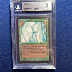 MTG Alpha Wall of Ice U G BGS 9 MINT (9.5 surface) 1993 - Image 1