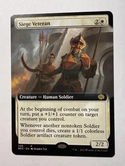 Siege Veteran Extended Art Regular - The Brothers' War MTG-NM - Image 1