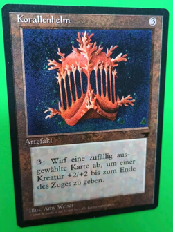 Magic the Gathering MTG FBB Renaissance German CORAL HELM "(KORALLENHELM) LP/EX - Image 1