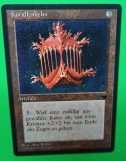 Magic the Gathering MTG FBB Renaissance German CORAL HELM "(KORALLENHELM) LP/EX - Image 2