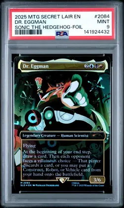 2025 MTG SECRET LAIR DROP SONIC: FRIENDS & FOES-FOIL #2084 DR. EGGMAN PSA 9 - Image 1