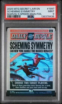 2025 MTG SECRET LAIR DROP #1997 SCHEMING SYMMETRY PSA 9 - Image 1