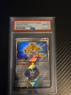 Pokemon 2018 Sun & Moon Celestial Storm Jirachi Prism Star Holo Card #97/168 - Image 3
