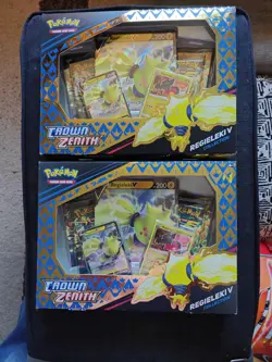 Pokemon TCG Crown Zenith Regieleki V Collection Box - Lot of 2 Boxes NEW SEALED 820650871832 - Image 1