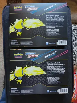 Pokemon TCG Crown Zenith Regieleki V Collection Box - Lot of 2 Boxes NEW SEALED 820650871832 - Image 2