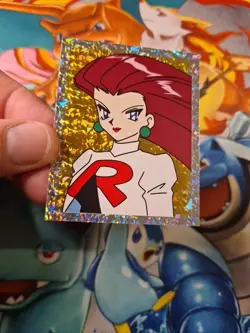 1999 Merlin Topps Pokemon Sticker Jessie Team Rocket S35 Prism Holo TCG - Image 5