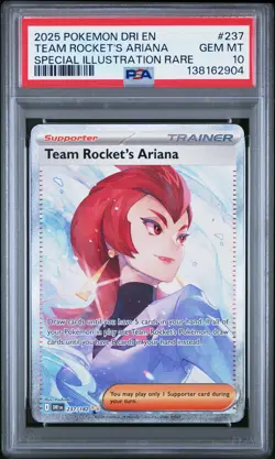 2025 POKEMON DRI SPECIAL ILLUSTRATION RARE #237 TEAM ROCKET'S ARIANA PSA 10 - Image 1
