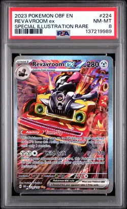 2023 POKEMON OBF EN-OBSIDIAN FLAMES SPECIAL ILLUSTRATION RARE REVAVROOM EX PSA 8 - Image 1