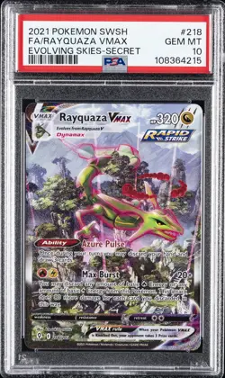 2021 POKEMON SWORD & SHIELD EVOLVING SKIES SECRET FULL ART/RAYQUAZA VMAX PSA 10 - Image 1