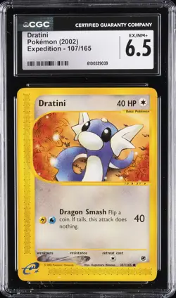 2002 POKEMON EXPEDITION #107 DRATINI CGC 6.5 - Image 1