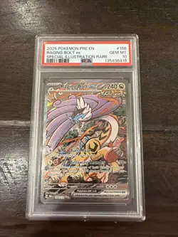 Pokemon Raging Bolt Ex #166 Special Illustration Rare Psa 10 Prismatic Evolution - Image 1