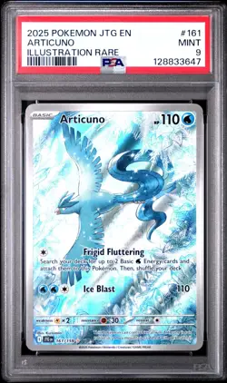 2025 Pokemon Journey Together Articuno Illustration Rare Holo PSA 9 Mint #161 - Image 1