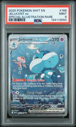 2025 POKEMON WHT EN-WHITE FLARE SPECIAL ILLUSTRATION RARE JELLICENT EX PSA 9 - Image 1