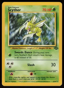 Scyther 26/64 Rare Jungle Unlimited Pokemon - Image 1