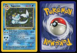 Vaporeon 12/64 Rare Jungle Holo 1st Edition Pokemon - Image 3