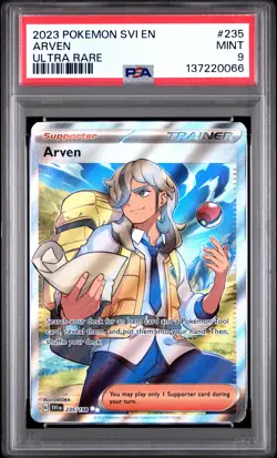2023 POKEMON SVI EN-SCARLET & VIOLET ULTRA RARE #235 ARVEN PSA 9 - Image 1