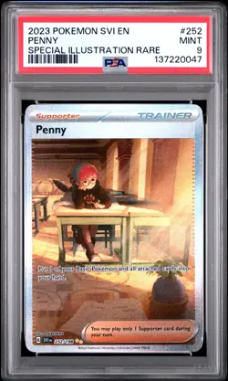 2023 POKEMON SVI EN-SCARLET & VIOLET SPECIAL ILLUSTRATION RARE #252 PENNY PSA 9 - Image 1