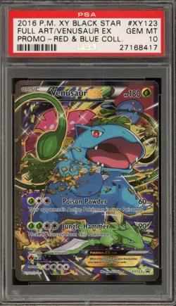 Pokemon Venusaur EX Red & Blue Coll. Black Star Full Art Promo XY123 PSA 10 - Image 1