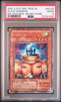 2001 YU-GI-OH! JPN TRUE DUEL MONSTERS 2: SUCCEEDED MEMORIES SLATE WARRIOR PSA 2 - Image 1