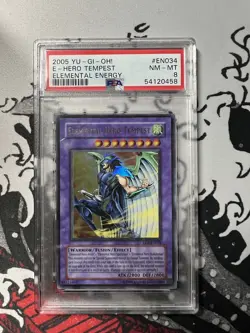 2005 Yugioh Elemental Hero Tempest Elemental Energy-EN034 PSA 8 - Image 1