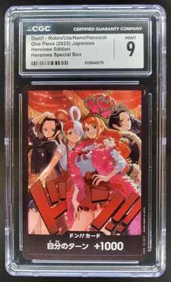2025 ONE PIECE CCG JAPANESE DON!! ROBIN UTA NAMI HANCOCK SPECIAL CGC 9 A PT - Image 1