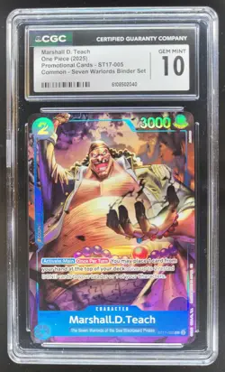 2025 ONE PIECE CCG MARSHALL D. TEACH ST17-005 CGC 10 B PT - Image 1