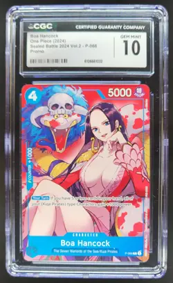 2024 ONE PIECE CCG BOA HANCOCK PROMO P-066 SEALED BATTLE CGC 10 C PT - Image 1