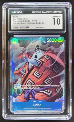 2025 ONE PIECE CCG JINBE PROMO P-030 CGC 10 A PT - Image 1