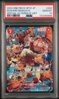 2024 ONE PIECE JPN OP10-ROYAL BLOOD SPECIAL ALTERNATE ART EDWARD NEWGATE PSA 10 - Image 1