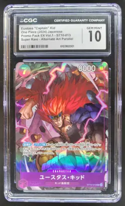 2024 ONE PIECE CCG JAPANESE EUSTASS CAPTAIN KID SUPER RARE ALT ART CGC 10 A PT - Image 1