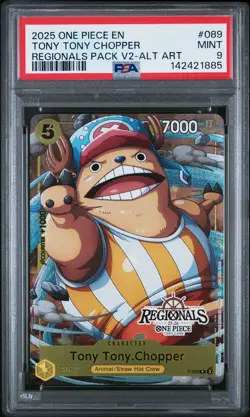 2025 ONE PIECE PROMOS REGIONALS PACK #089 TONY TONY CHOPPER PSA 9 - Image 1