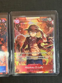 Portgas D Ace OP08-052 TR Treasure Rare Alt Art Royal Blood Foil & Luffy promo + - Image 3