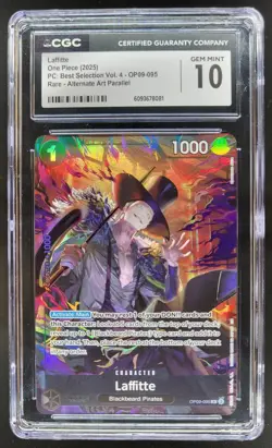 2025 ONE PIECE CCG LAFFITTE RARE ALTERNATE ART OP09-095 CGC 10 C PT - Image 1