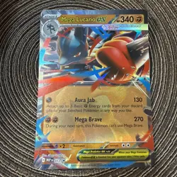 Pokemon Mega Lucario Ex Mega Evolutions 012 Black Star Promo Jumbo Card - Image 1