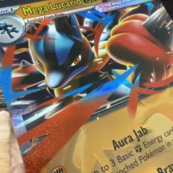 Pokemon Mega Lucario Ex Mega Evolutions 012 Black Star Promo Jumbo Card - Image 3