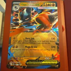 Pokemon | Mega Lucario | EX 012 | Black Star Jumbo Promo Card | Mega Evolution - Image 1