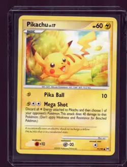 2009 Pikachu 71/99 Pokemon Common Arceus Card LP - Image 1