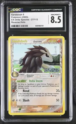 CGC 8.5 Sandslash EX Delta Species 27/113 Reverse Holo STAMPED Pokemon Card - Image 1
