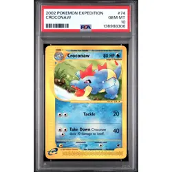 PSA 10 GEM MINT Croconaw 74/165 Pokemon Expedition 2002 Non Holo E-Reader Card - Image 1