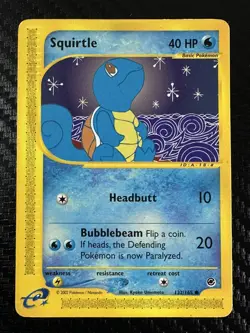 Pokemon TCG Squirtle 132/165 Expedition MP Vintage Non Holo (2002) - Image 1