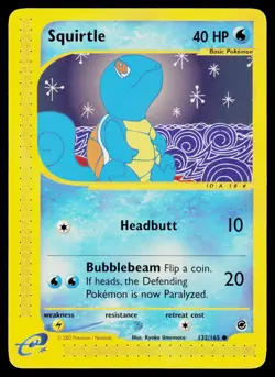Squirtle Expedition Base 132/165 Non-Holo Regular 2002 - Pokemon Card - Image 1