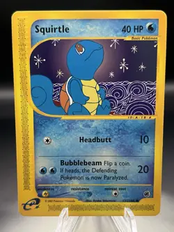 Squirtle 132/165 2002 Expedition Pokemon Card TCG WOTC Vintage Non Holo - Image 1